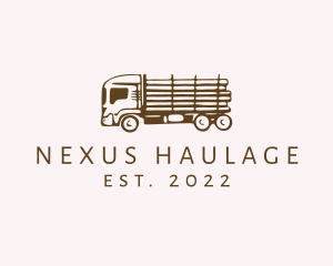 Lumber Truck Automobile logo design