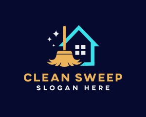 Residential Broom Cleaning logo design