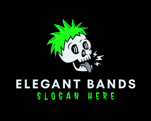 Skull Head Rock Band logo design
