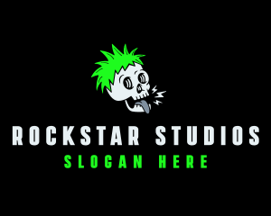 Skull Head Rock Band logo