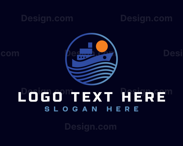 Shipping Vessel Delivery Logo