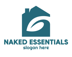 Blue Eco House logo design