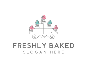 Cupcake Pastry Baking logo design