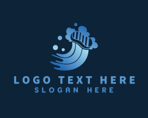 Blue Clean Sponge Bubbles logo