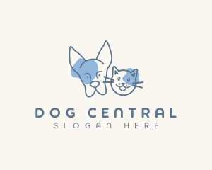 Dog Cat Pet Vet logo design