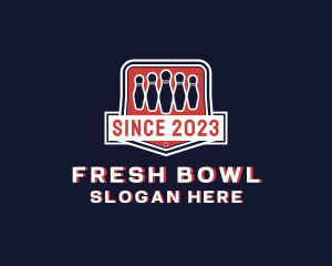 Bowling Pin Tournament League logo design