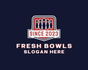 Bowling Pin Tournament League logo design