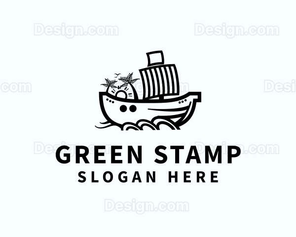 Ship Sailing Boat Logo