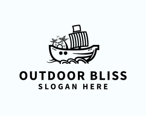 Ship Sailing Boat logo design