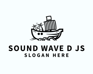 Ship Sailing Boat logo design