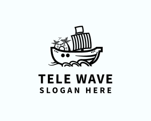 Ship Sailing Boat logo design