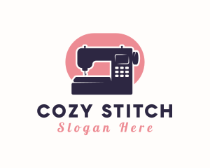 Modern Sewing Machine logo design