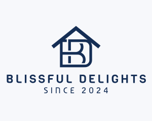 House Construction Letter BD logo design