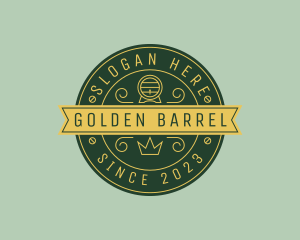 Crown Beer Barrel logo design