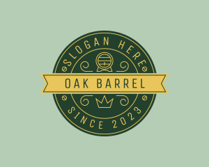 Crown Beer Barrel logo design