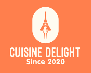 Eiffel Tower Food Cuisine  logo design