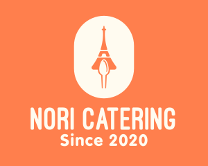 Eiffel Tower Food Cuisine  logo design