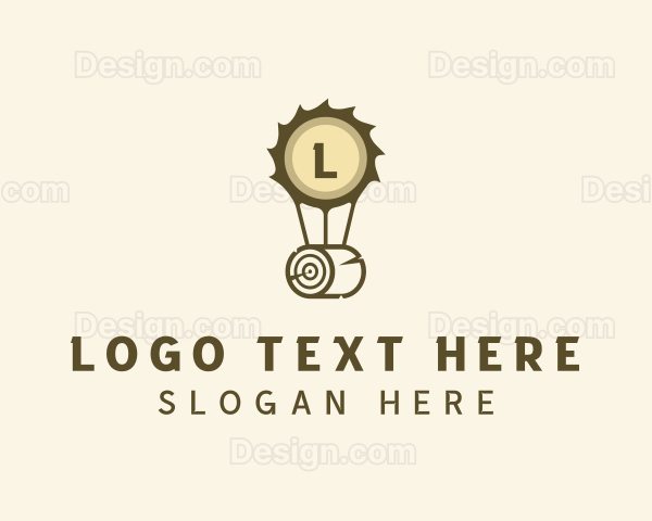 Lumber Log Woodwork Logo