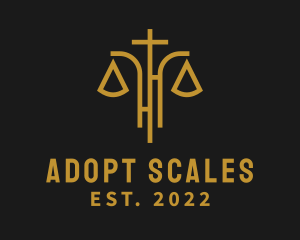 Justice Legal Scale logo design