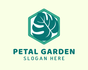 Hexagon Ornamental Plant logo design