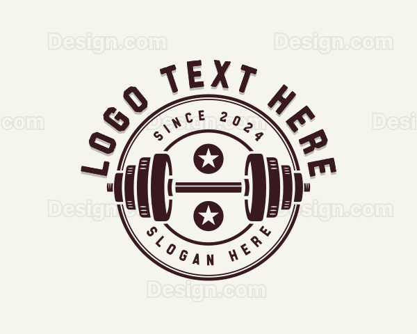 Bodybuilding Weights Training Logo