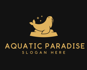 Walrus Aquatic Waterpark  logo design