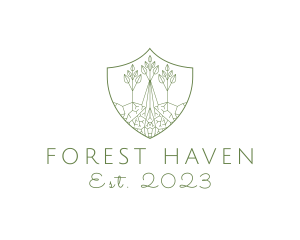 Forest Conservation Shield logo design