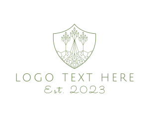 Roots - Forest Conservation Shield logo design