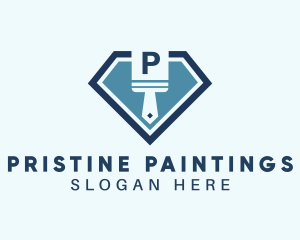 Diamond Paint Brush logo design