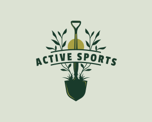 Shovel Planting Landscaping Logo