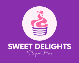 Stars Sweet Cupcake  logo design