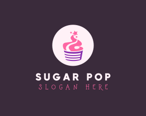 Stars Sweet Cupcake  logo design