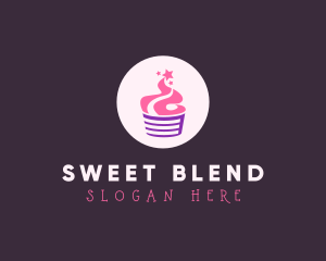 Stars Sweet Cupcake  logo design