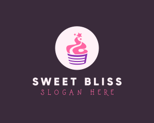 Stars Sweet Cupcake  logo design