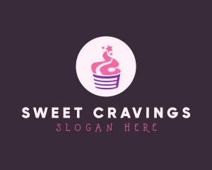 Stars Sweet Cupcake  logo design