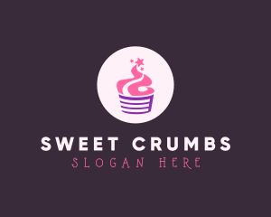 Stars Sweet Cupcake  logo design