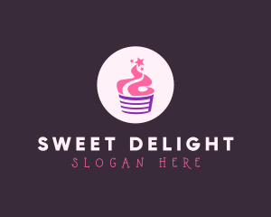 Stars Sweet Cupcake  logo design