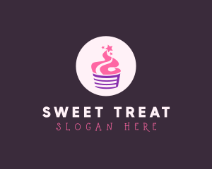 Stars Sweet Cupcake  logo design