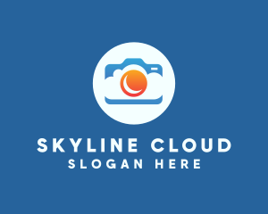 Cloud Sunset Camera logo design