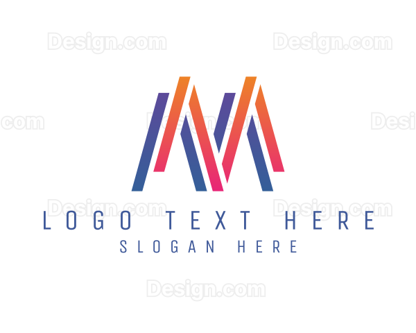 Modern Gradient Letter M Logo