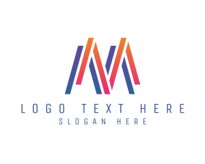 Modern Gradient Letter M logo