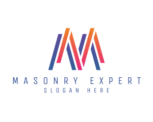 Modern Gradient Letter M logo design