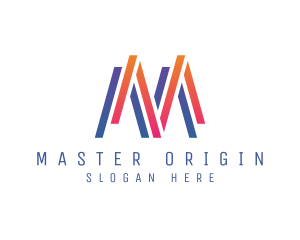 Modern Gradient Letter M logo design