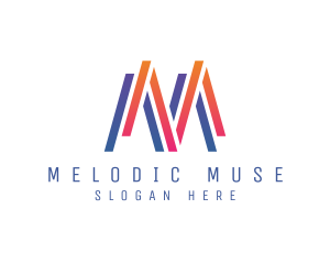 Modern Gradient Letter M logo design