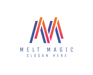 Modern Gradient Letter M logo design