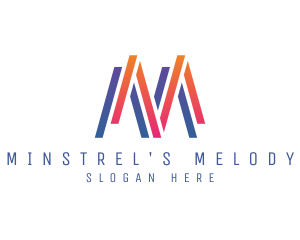 Modern Gradient Letter M logo design