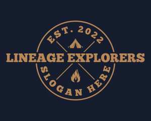 Tent Camping Tour logo design