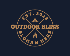 Tent Camping Tour logo design