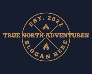 Tent Camping Tour logo design