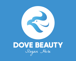 Blue Dove Bird logo design